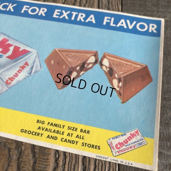 画像3: 1960s Vintage Advertising Store Decals Sign Chunky Chocolate Bar (T236)