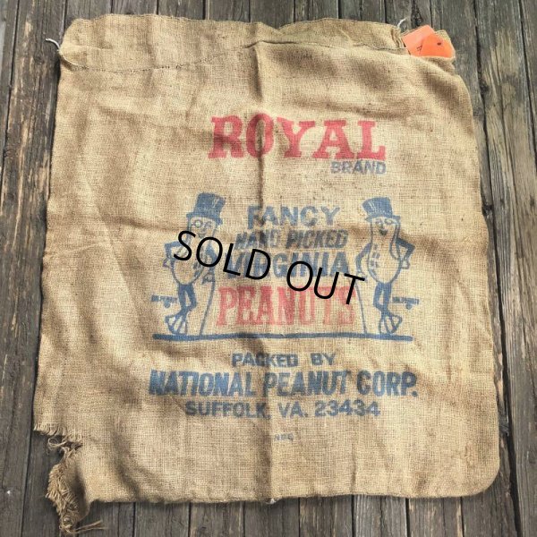 画像2: Vintage Planters Mr. Peanut Burlap Bag (T269)