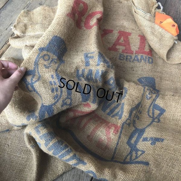 画像4: Vintage Planters Mr. Peanut Burlap Bag (T269)