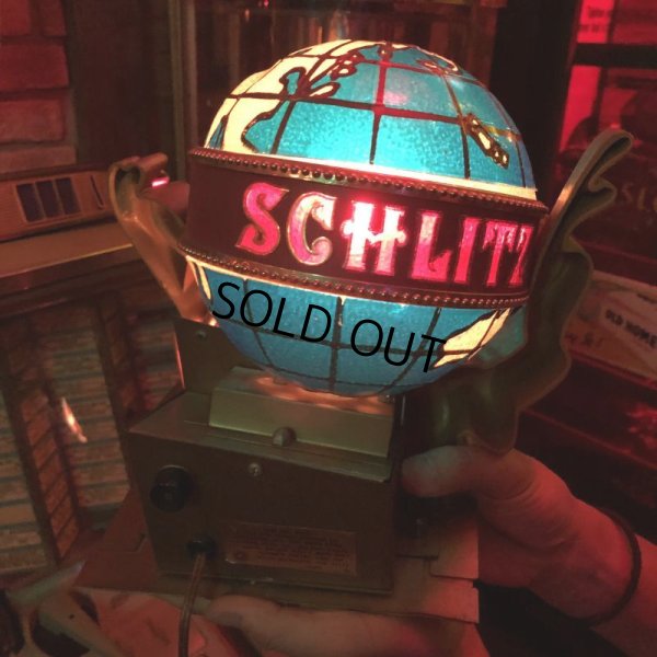 画像3: Vintage 70s Schlitz Beer Spinning Globe Motion Lighted Sign (T271)