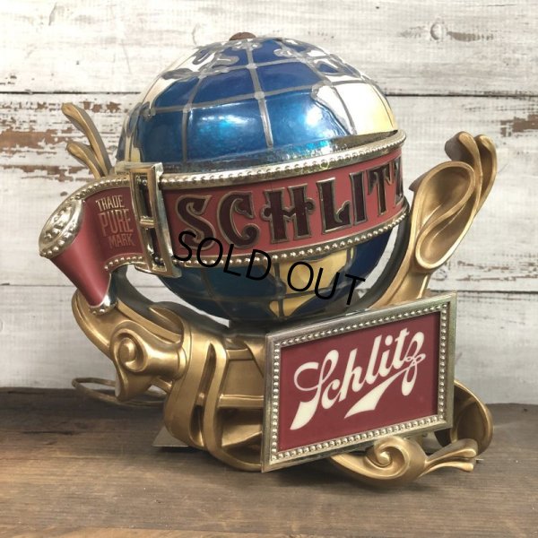 画像2: Vintage 70s Schlitz Beer Spinning Globe Motion Lighted Sign (T271)