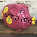 70s Vintage Psychedelic Hippi Pig Piggy Bank BIG SIZE (T285)