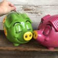 画像8: 70s Vintage Psychedelic Hippi Pig Piggy Bank BIG SIZE (T284)