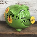 70s Vintage Psychedelic Hippi Pig Piggy Bank BIG SIZE (T284)