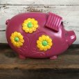 画像2: 70s Vintage Psychedelic Hippi Pig Piggy Bank BIG SIZE (T285) (2)