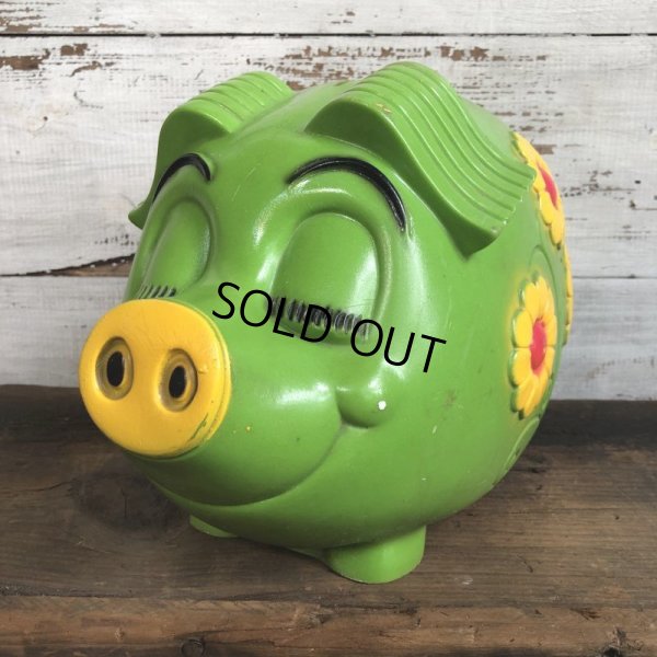 画像5: 70s Vintage Psychedelic Hippi Pig Piggy Bank BIG SIZE (T284)