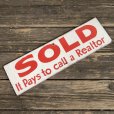 画像4: Vintage Sign SOLD It Pay to call a Realtor (T288)