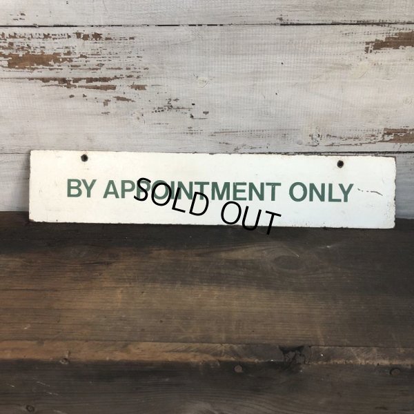 画像1: Vintage Sign BY APPOINTMENT ONLY (T290)