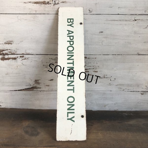 画像3: Vintage Sign BY APPOINTMENT ONLY (T290)