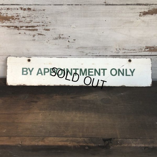 画像2: Vintage Sign BY APPOINTMENT ONLY (T290)