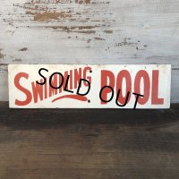 Vintage Sign SWIMING POOL (T286)