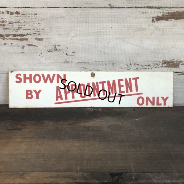 画像2: Vintage Sign SHOWN BY APPOINTMENT ONLY (T291)