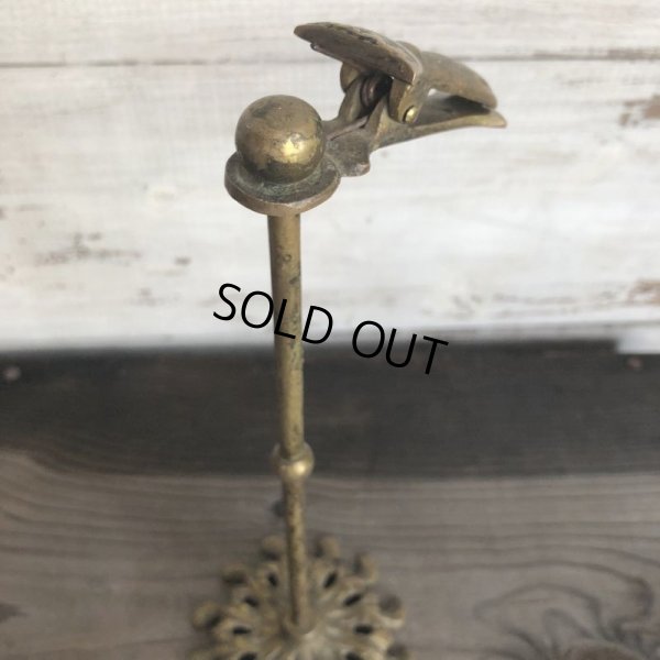 画像9: Vintage Brass Gloved Hand Clip Stand JAPAN (T294)