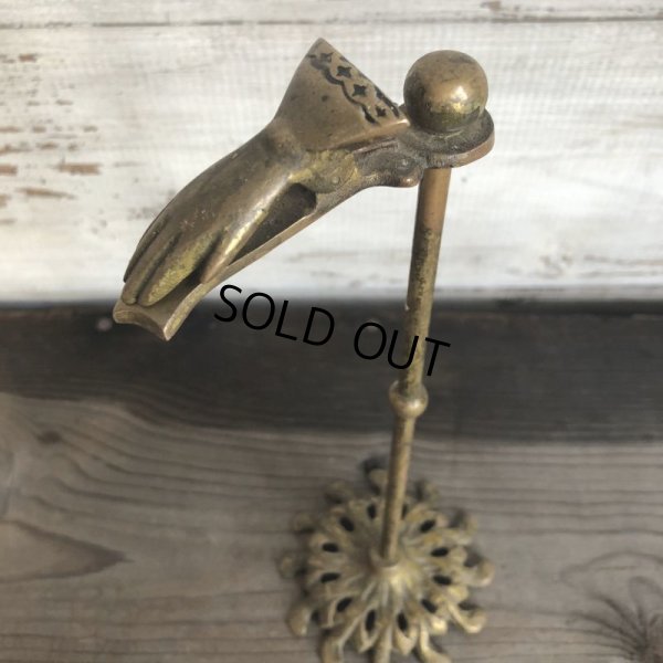 画像10: Vintage Brass Gloved Hand Clip Stand JAPAN (T294)