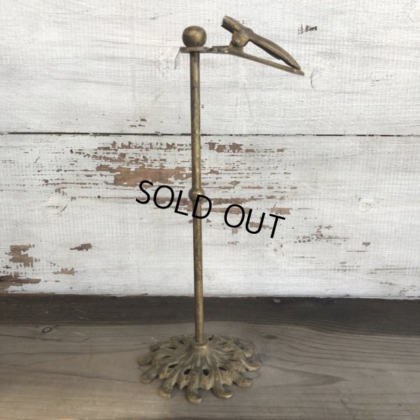 画像3: Vintage Brass Gloved Hand Clip Stand JAPAN (T294)