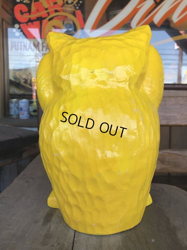 画像3: Vintage BDS Plastic Bank Psychedelic Hippie Owl Yellow (T331) 