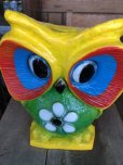 画像5: Vintage BDS Plastic Bank Psychedelic Hippie Owl Yellow (T331) 