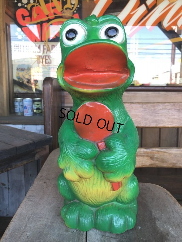 画像1: Vintage Psychedelic Hippie Frog Piggy Bank Green (T323) 