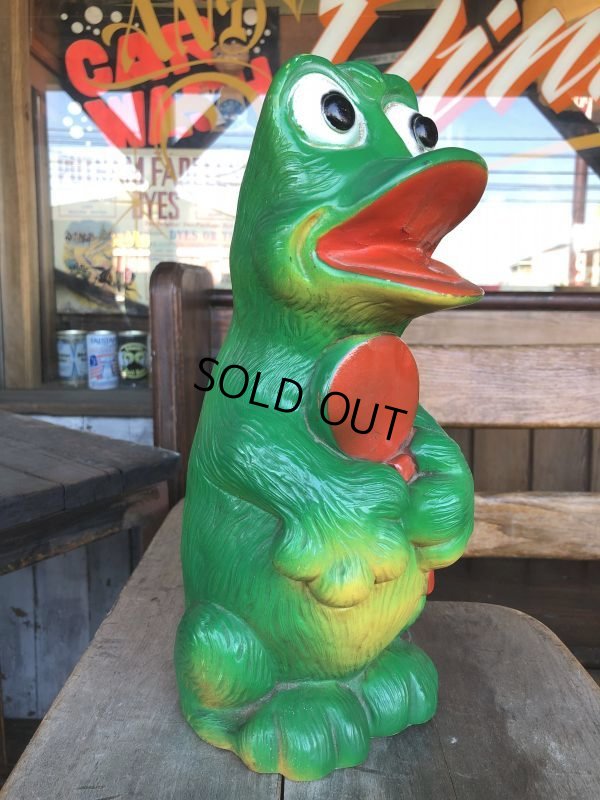 画像2: Vintage Psychedelic Hippie Frog Piggy Bank Green (T323) 