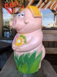 画像2: Vintage My toy Inc Plastic Coin Bank Lady Piggy (T337)  (2)