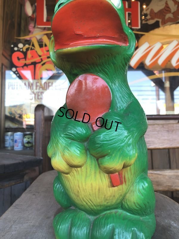 画像7: Vintage Psychedelic Hippie Frog Piggy Bank Green (T323) 