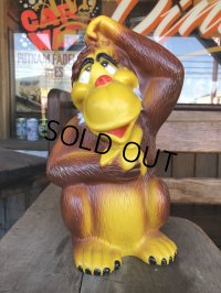 Vintage Banker systems Plastic Coin Bank Happy Monkey (T325) 
