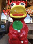 画像8: Vintage Psychedelic Hippie Frog Piggy Bank Red (T324) 