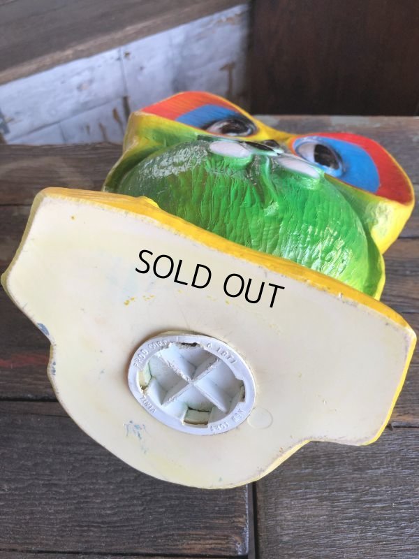 画像6: Vintage BDS Plastic Bank Psychedelic Hippie Owl Yellow (T331) 