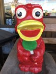 画像6: Vintage Psychedelic Hippie Frog Piggy Bank Red (T324) 