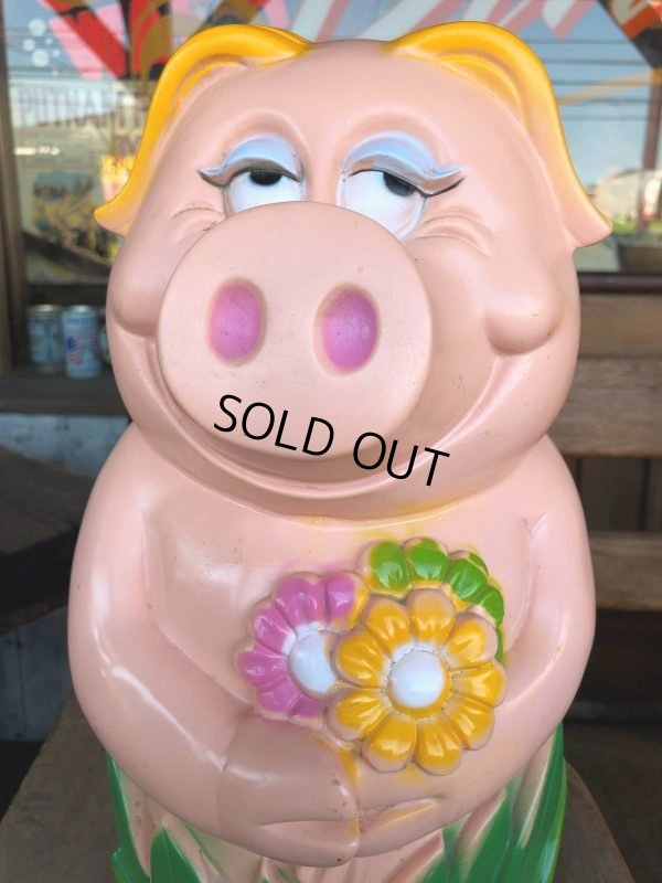 画像7: Vintage My toy Inc Plastic Coin Bank Lady Piggy (T337)