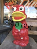 Vintage Psychedelic Hippie Frog Piggy Bank Red (T324) 