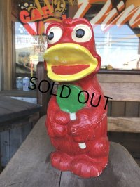Vintage Psychedelic Hippie Frog Piggy Bank Red (T324) 