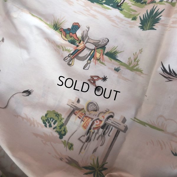画像10: Vintage Fabric Western Queen Size (T368) 　