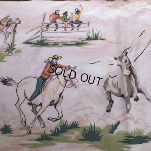 画像5: Vintage Fabric Western Queen Size (T368) 　
