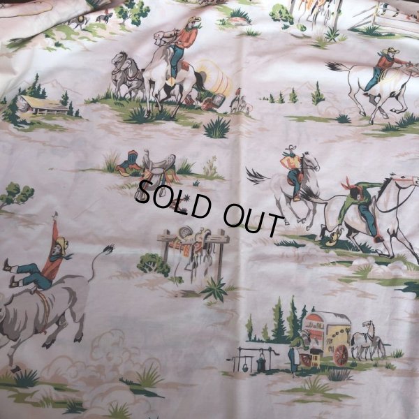 画像6: Vintage Fabric Western Queen Size (T368) 　
