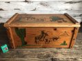 Vintage U.S.A Cowboy Wooden Chet Box (T369) 　