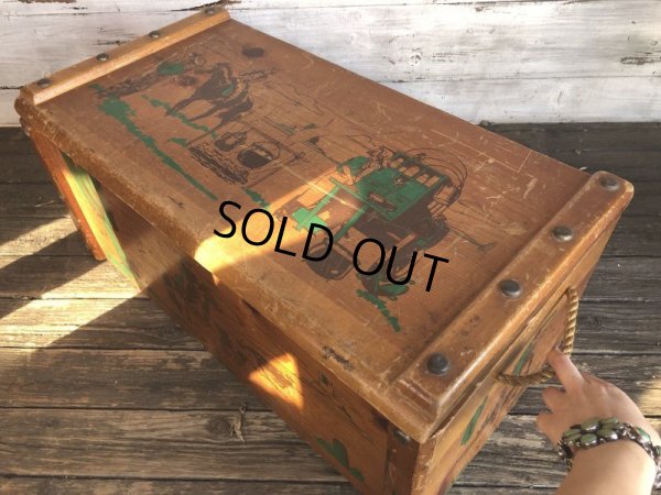 画像15: Vintage U.S.A Cowboy Wooden Chet Box (T369) 　