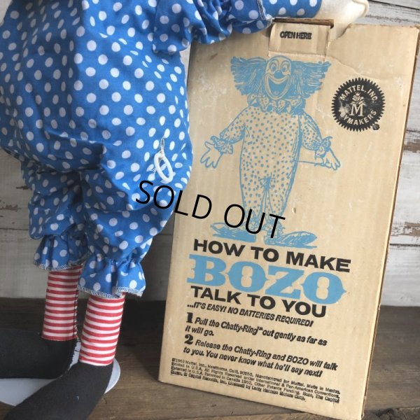 画像7: 60s Vintage Mattel BOZO the Clown Doll W/BOX (T377)