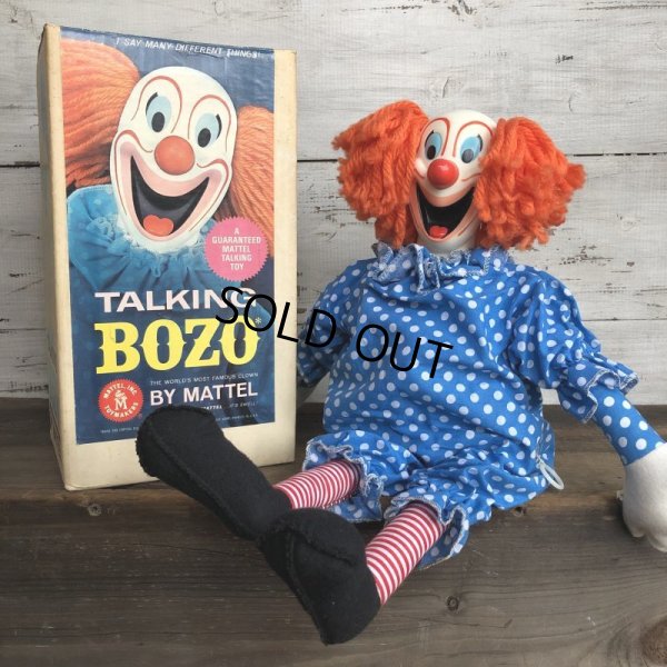 画像1: 60s Vintage Mattel BOZO the Clown Doll W/BOX (T377)