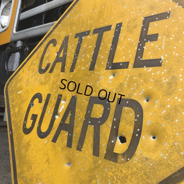 画像3: Vintage Road Sign CATTLE GUARD (T370)