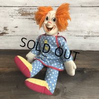 60s Vintage Knickerbocker BOZO the Clown Doll (T375)