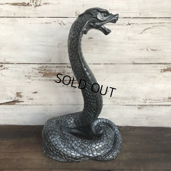 画像2: Vintage 1960s UNIVERSAL STATUARY Gold King Cobra 16' Statue Black (T393)