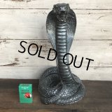 Vintage 1960s UNIVERSAL STATUARY Gold King Cobra 16' Statue Black (T393)