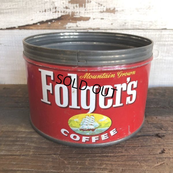 画像1: Vintage Can Folger's Coffee (T387)