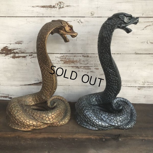 画像12: Vintage 1960s UNIVERSAL STATUARY Gold King Cobra 16' Statue Black (T393)
