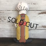 〜70s Vintage Advertising Pillow Doll Kahu's Hot Dog  (T358) 