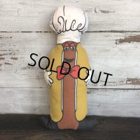 〜70s Vintage Advertising Pillow Doll Kahu's Hot Dog  (T358) 