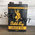 Vintage Dutch Boy Paint Linseed Oil 7 3/4 Can (T403)