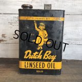 Vintage Dutch Boy Paint Linseed Oil 7 3/4 Can (T403)