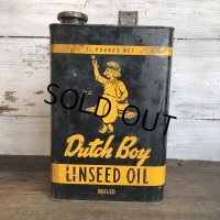 Vintage Dutch Boy Paint Linseed Oil 7 3/4 Can (T403)